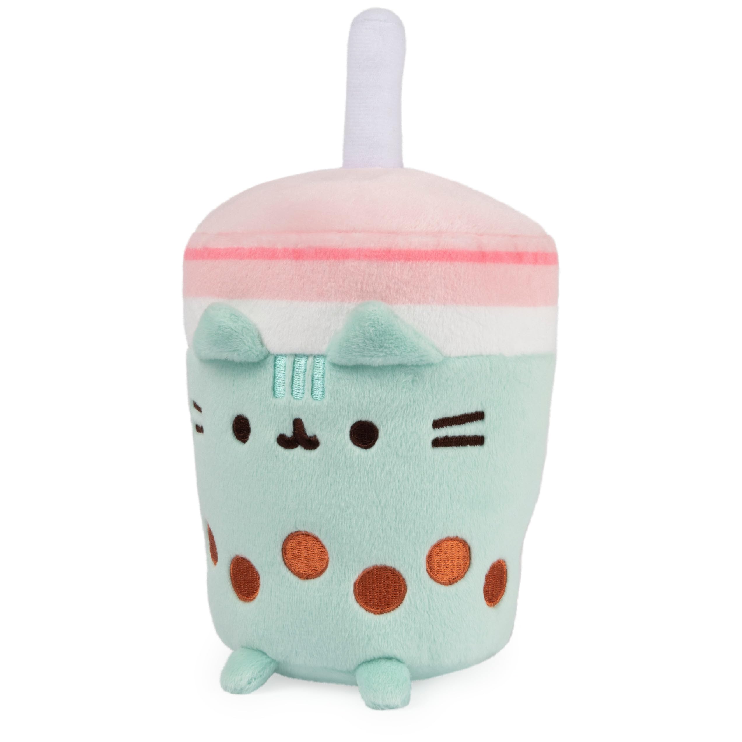GUND Pusheen smile details on plush face convey cheerful charm.