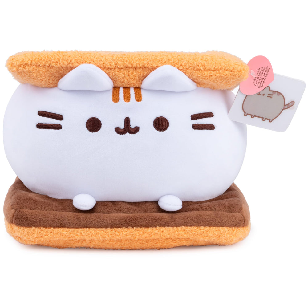 GUND Pusheen S’mores Squisheen plush front view ideal for cozy hugs and display