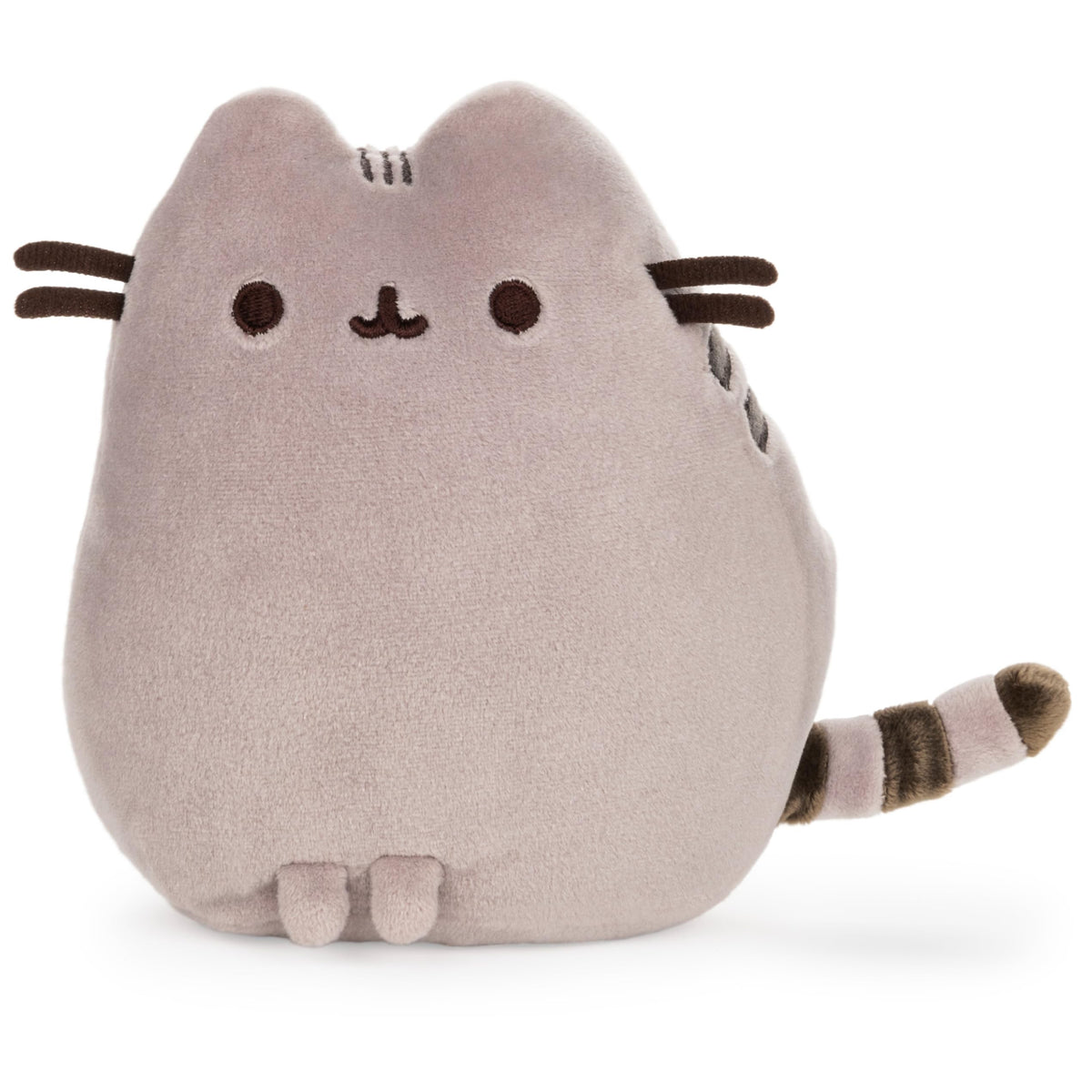 GUND Pusheen Squisheen 6-inch sitting plush with a cute smile for desk decor.