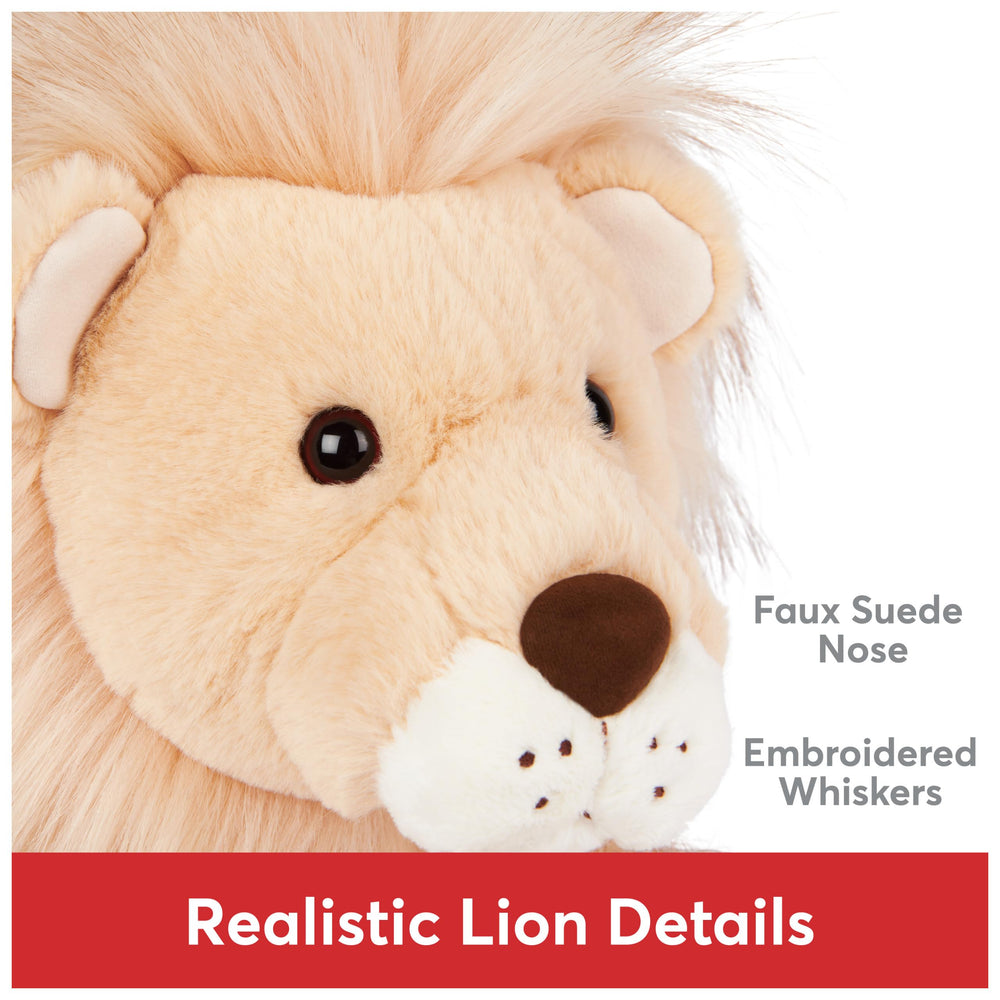 Regis Lion's face with warm eyes invites gentle storytelling and comfort.