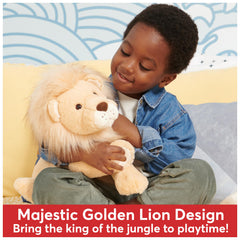 Regis mane fluff enhances imaginative play and pretend safari stories.