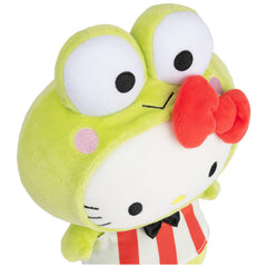 GUND Sanrio Hello Kitty Keroppi plush close-up eyes, great for display and gifting.