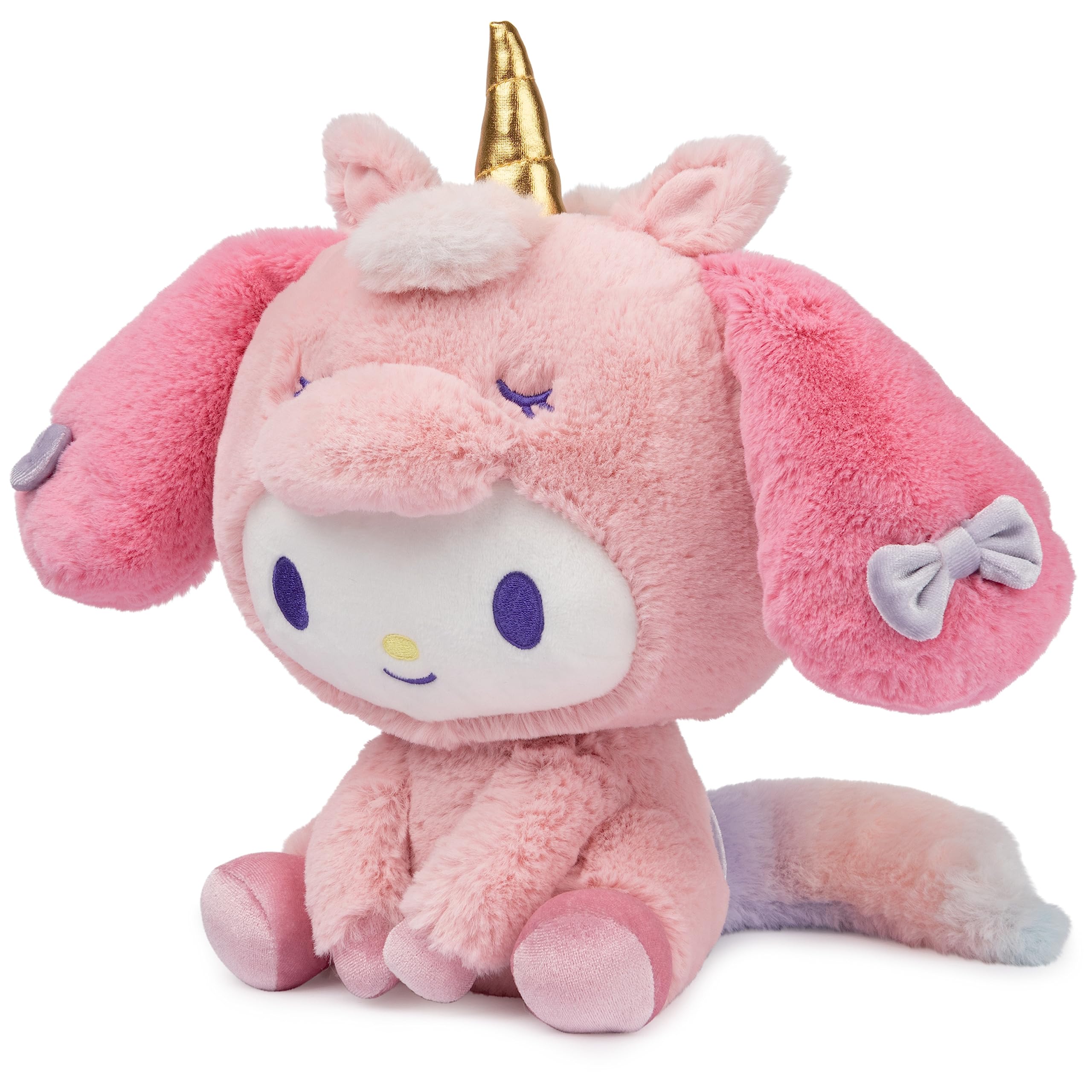 GUND Sanrio My Melody Unicorn Plush embroidery details emphasize safe, durable finish.