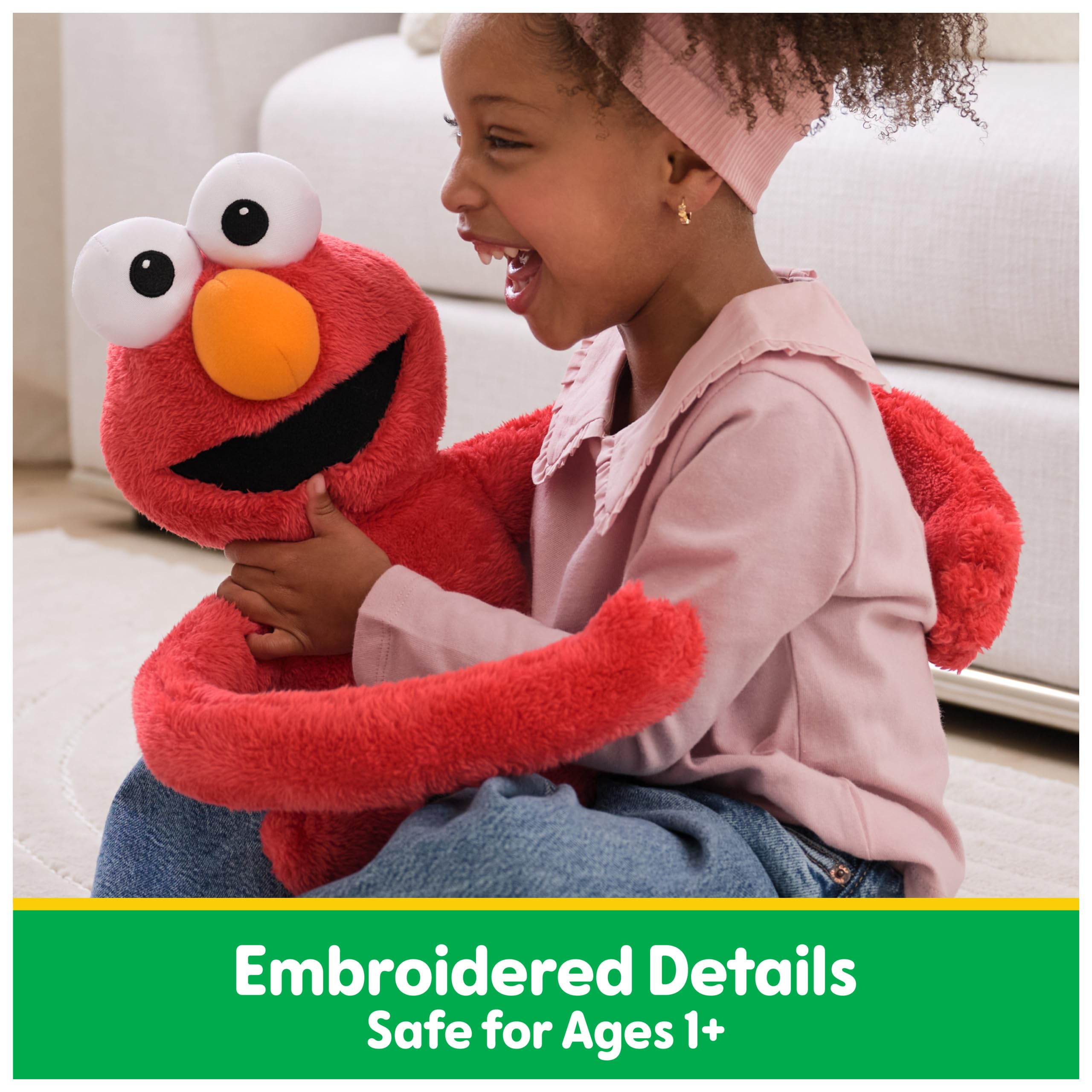 GUND Sesame Street embroidery details for authentic character charm.