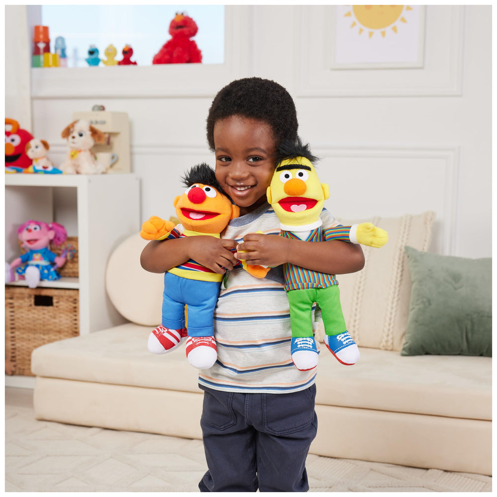 GUND Ernie plush in bright orange fabric with distinctive hair tuft.