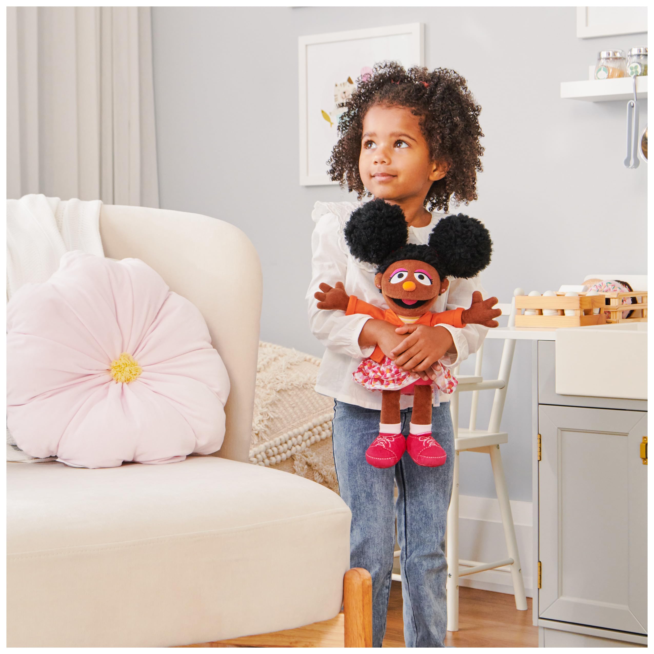 GUND Gabrielle bright pink shoes and printed skirt spark imaginative storytelling.
