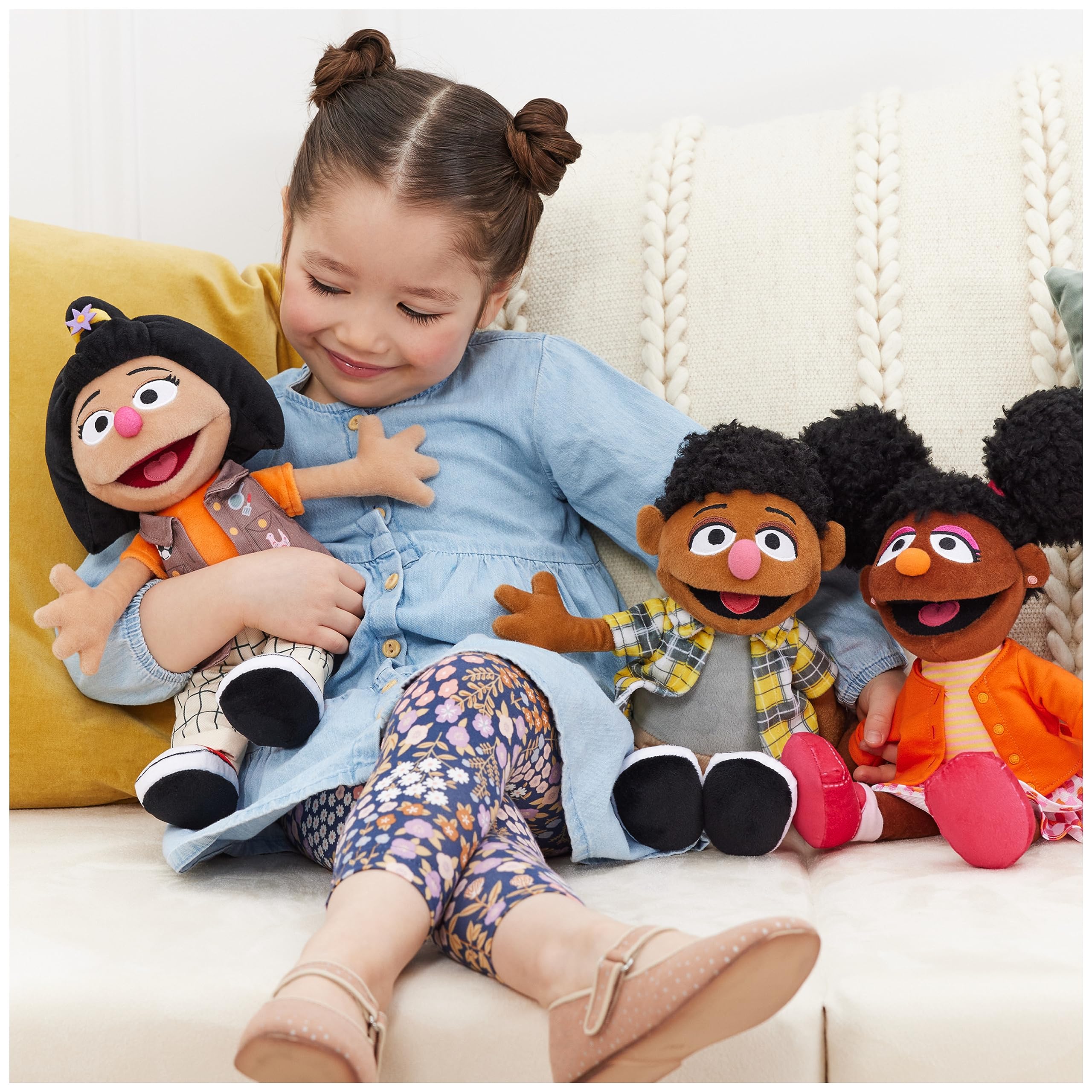 GUND Sesame Street Tamir plush embroidered facial features add lasting storytelling details.