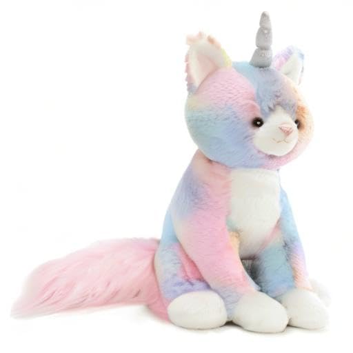 GUND Shimmer Caticorn face close-up with friendly expression for comforting hugs.