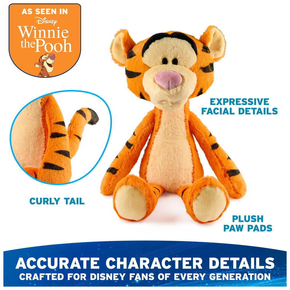 GUND Tigger plush close-up highlights bright orange fur texture for cuddles.