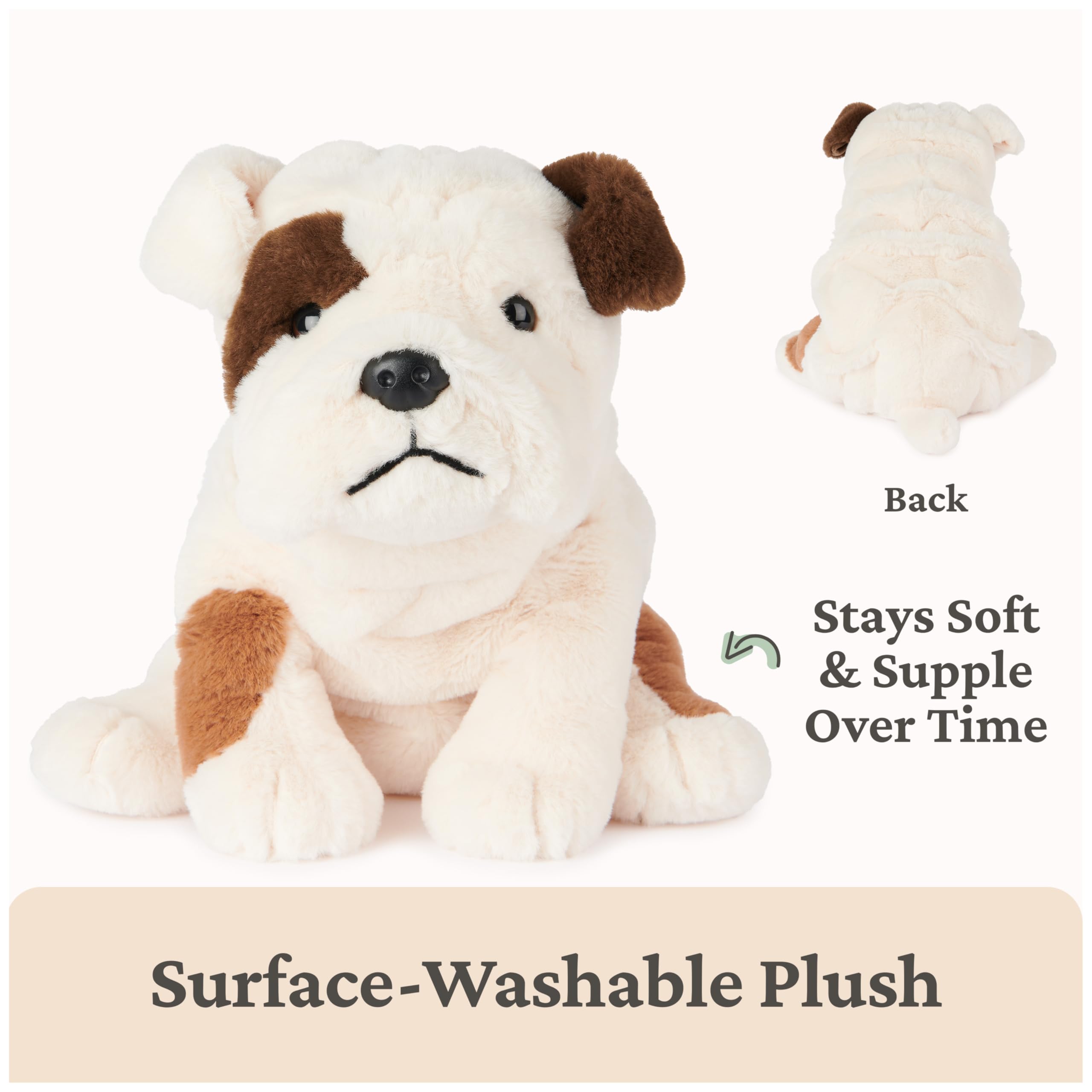 GUND Toast Bulldog plush product shot shows soft premium fur