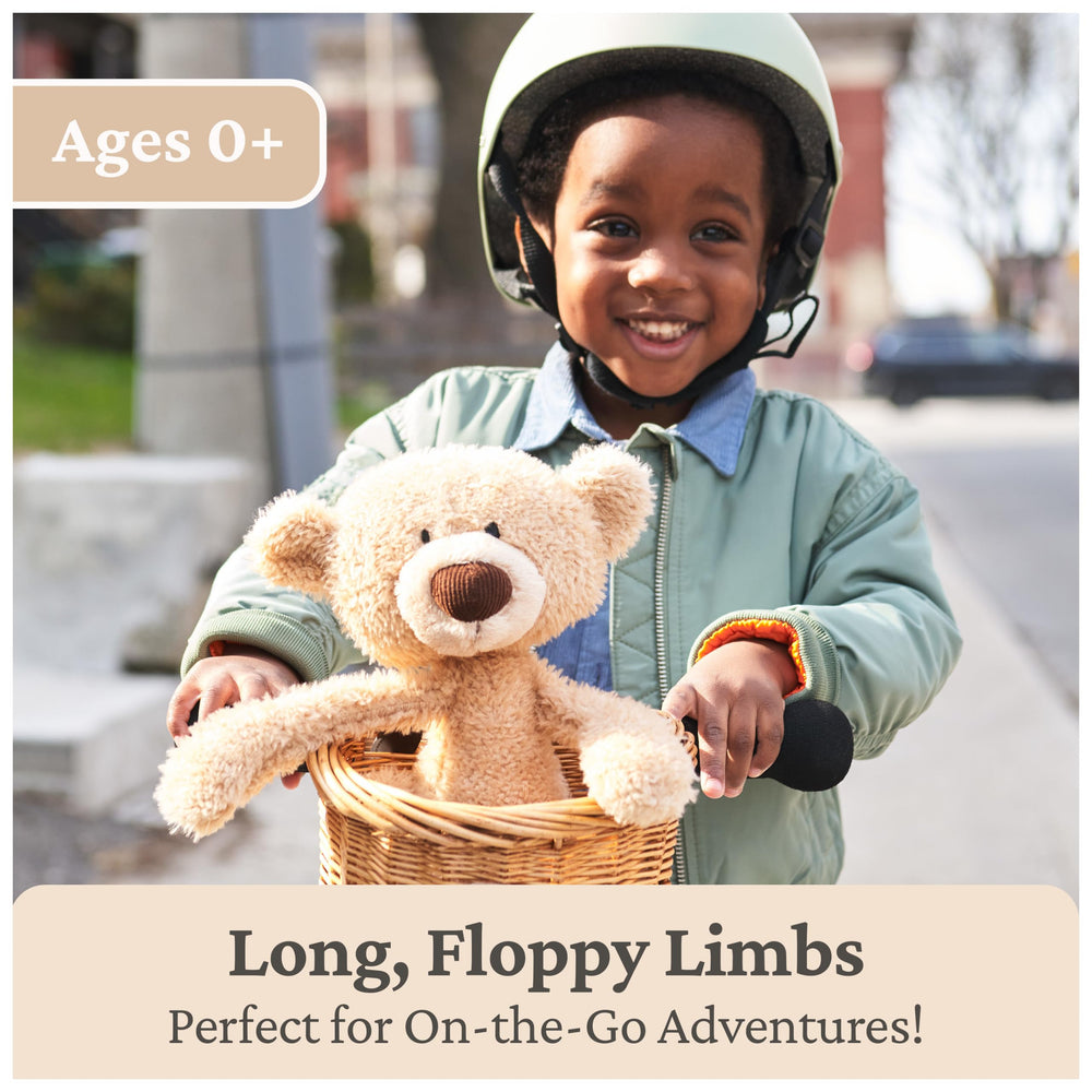 GUND Toothpick 15” Teddy Bear floppy limbs for playful cuddling.