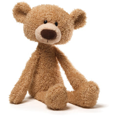 GUND Toothpick 15” Teddy Bear front view, beige plush, perfect take-along companion.