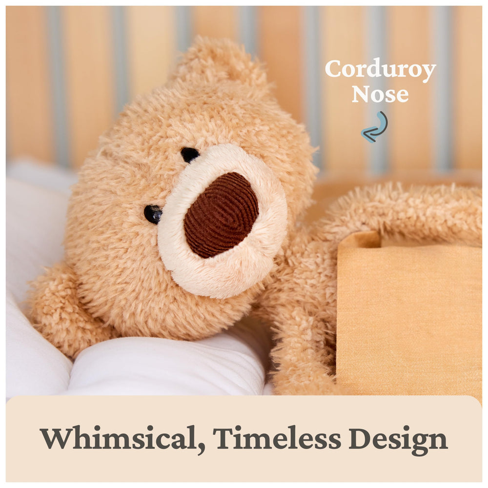 GUND Toothpick 15” Teddy Bear surface-washable for easy cleaning.