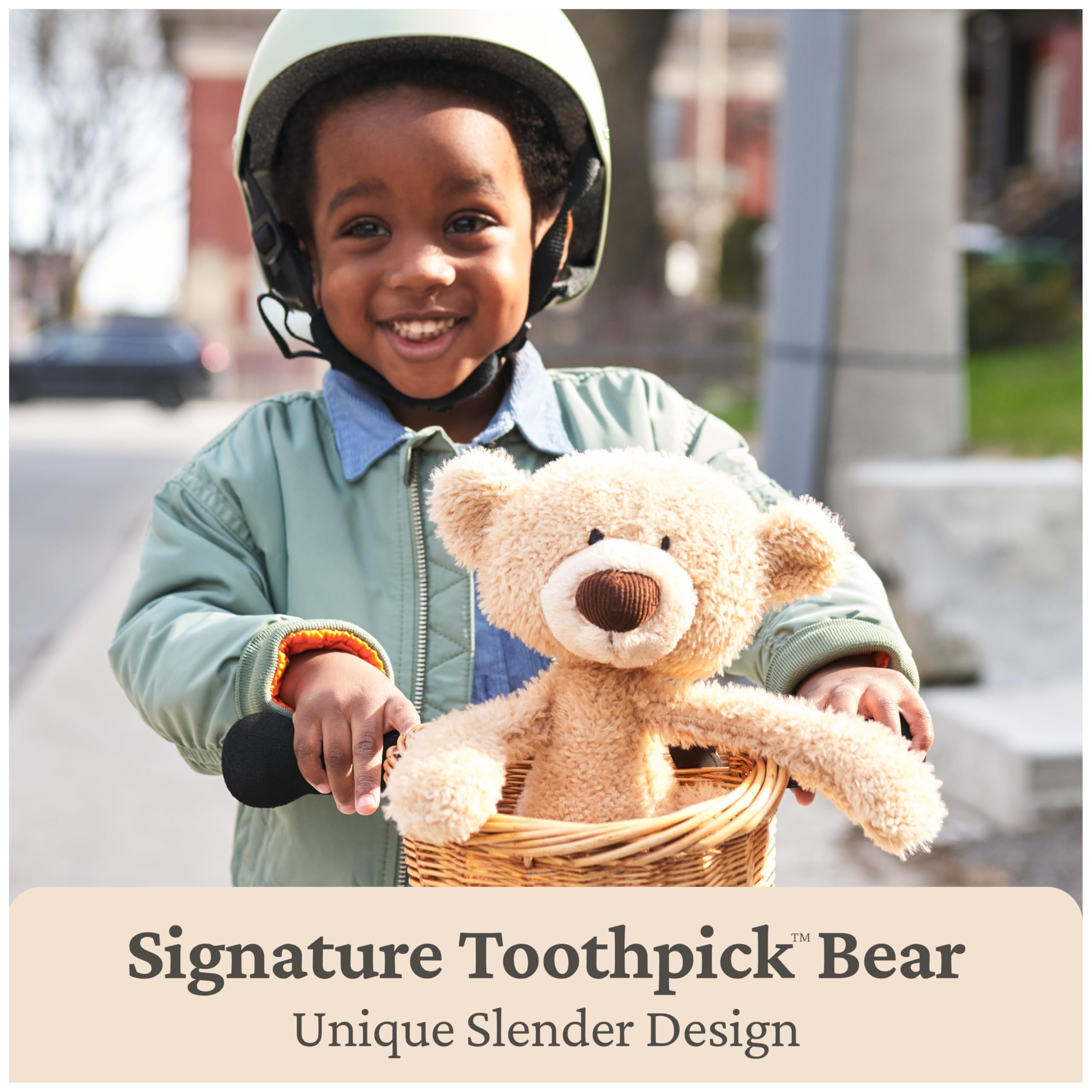 GUND Toothpick Cable Teddy Bear with soft muzzle and textured plush.