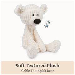 GUND Toothpick Cable Bear slender frame for poseable display.