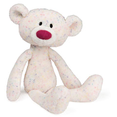 GUND Toothpick 15in teddy bear with rainbow confetti pattern for lively decor.