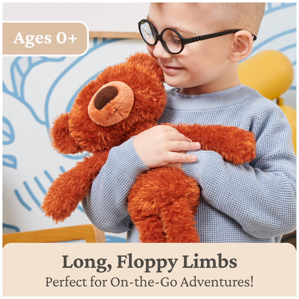 GUND Toothpick Pumpkin Pie bear plush texture close-up for premium feel.