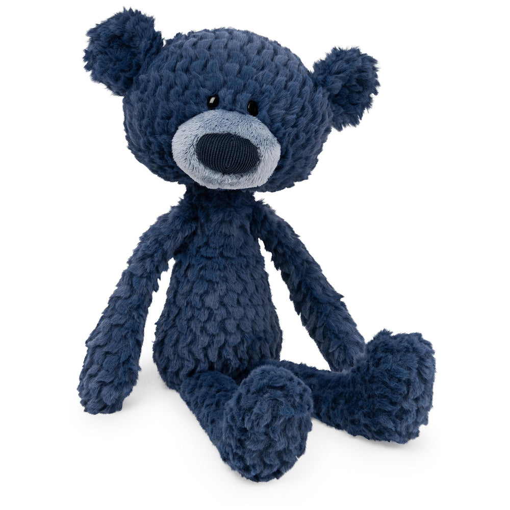 GUND Toothpick Ripple 15-inch navy plush with textured ripples for cozy cuddling on trips.