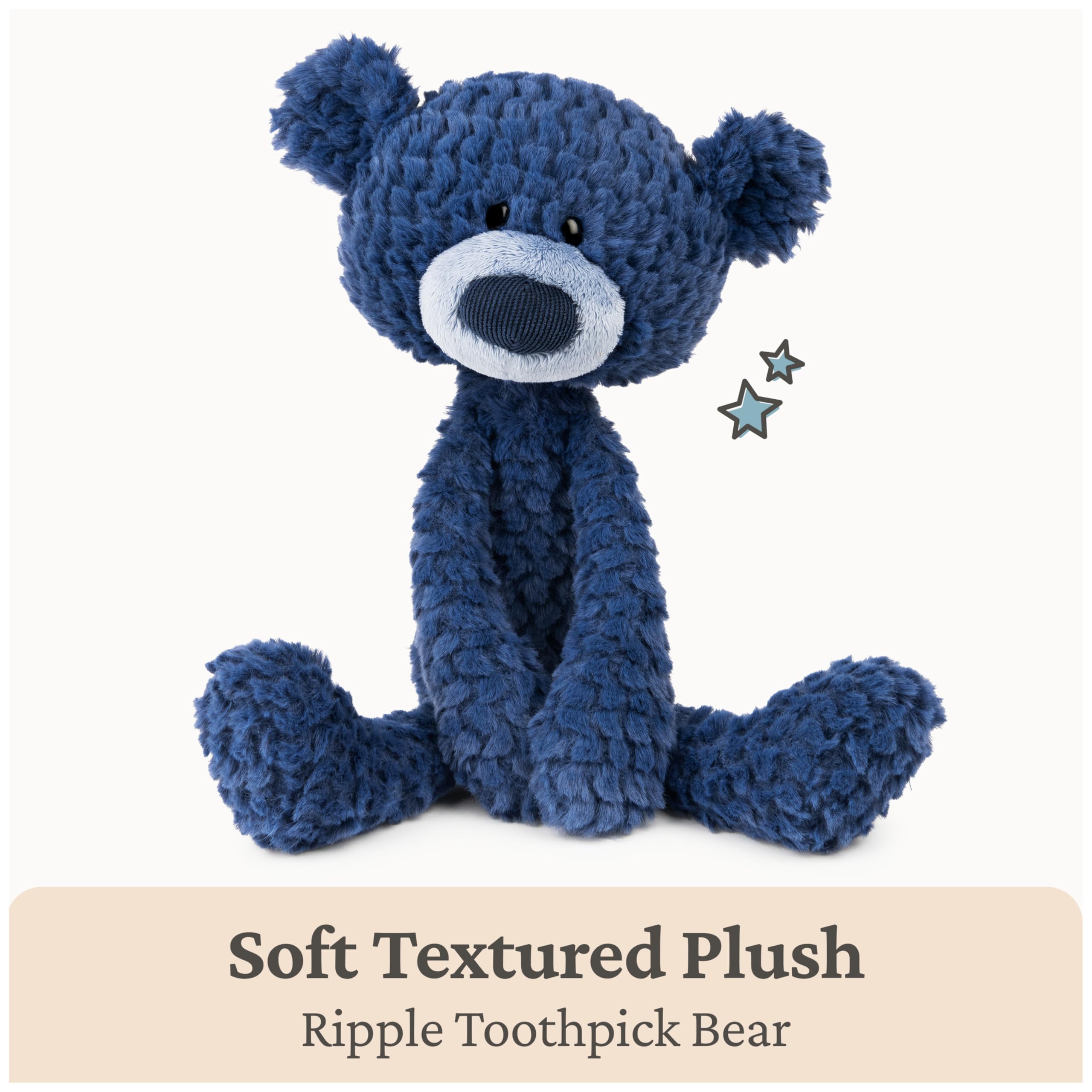 GUND Toothpick Ripple floppy limbs encourage interactive play and posing.