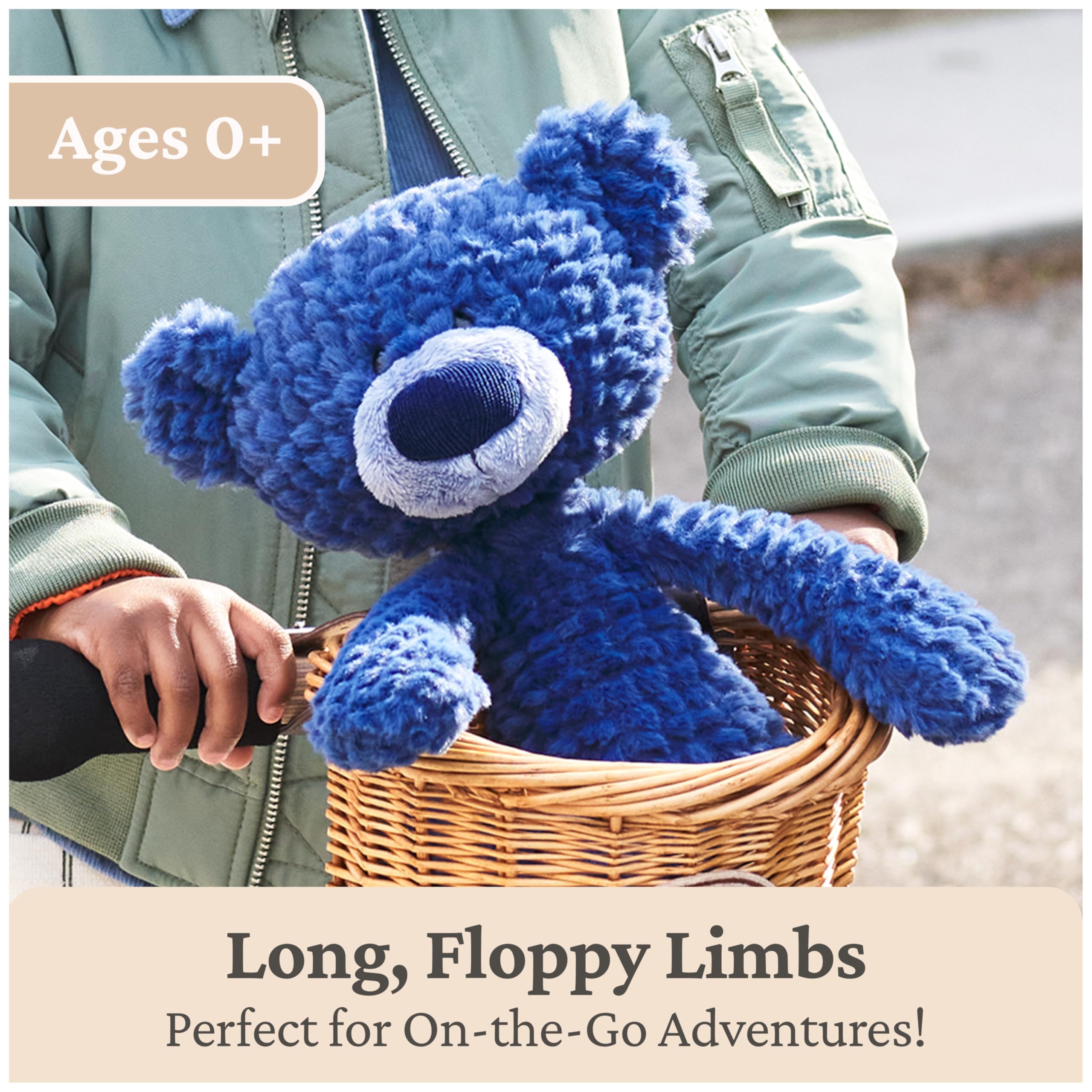 GUND Toothpick Ripple machine-washable plush keeps cleanup simple after cuddles.