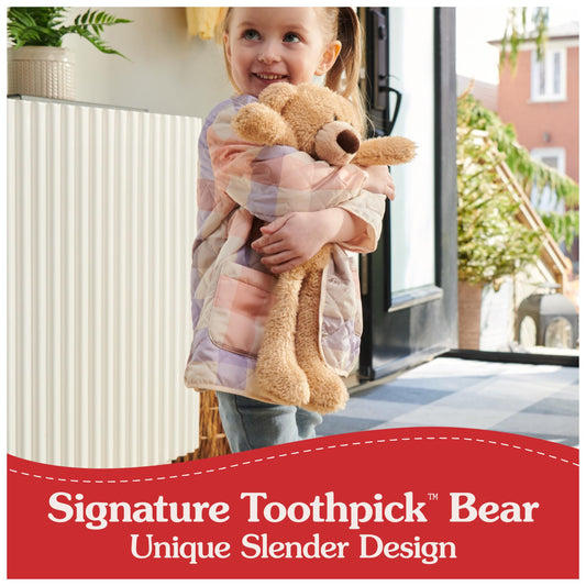 GUND Toothpick bear with red heart stitch on left paw for connection