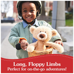 GUND Toothpick bear featuring satin nametag for secure on-the-go adventures