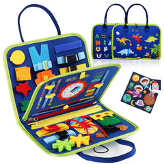 Guolely Busy Board showcases 25 activities to boost fine motor skills during play