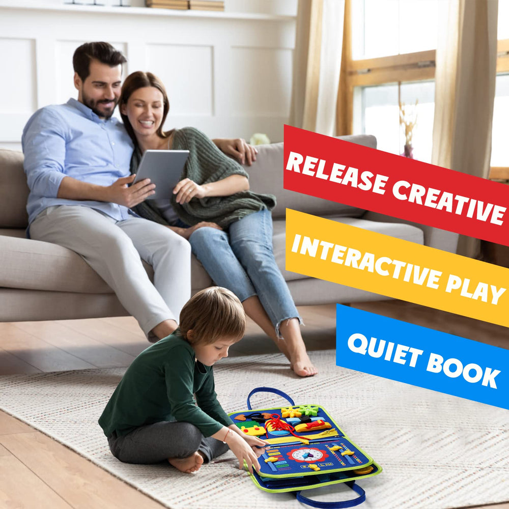 Guolely Busy Board clock-telling prompts cognitive engagement during play