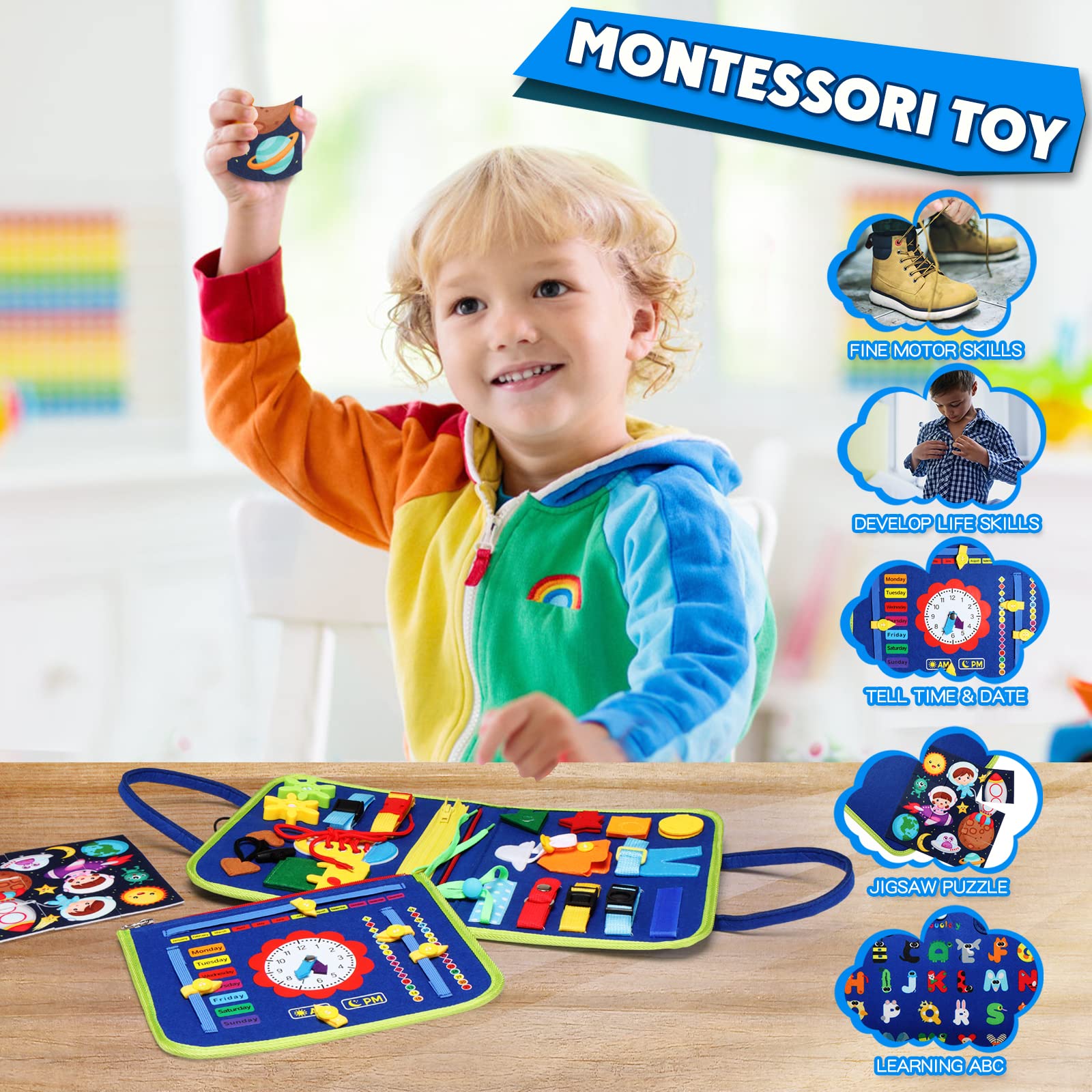 Guolely Busy Board color and shape recognition engages early math and classification