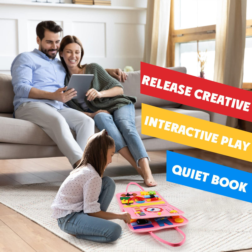 Guolely Busy Board durable, securely fixed pieces for quiet, focused play.