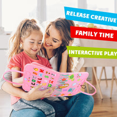 Guolely Busy Board uses soft felt and ABS for safe, durable play.