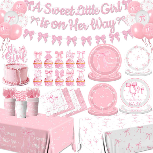 Gupesxu pink bow tablecloth adds an elegant base for celebrations