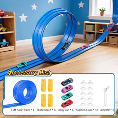 Guport Hot-Wheels-compatible slot for 1:64 scale cars for versatile play.