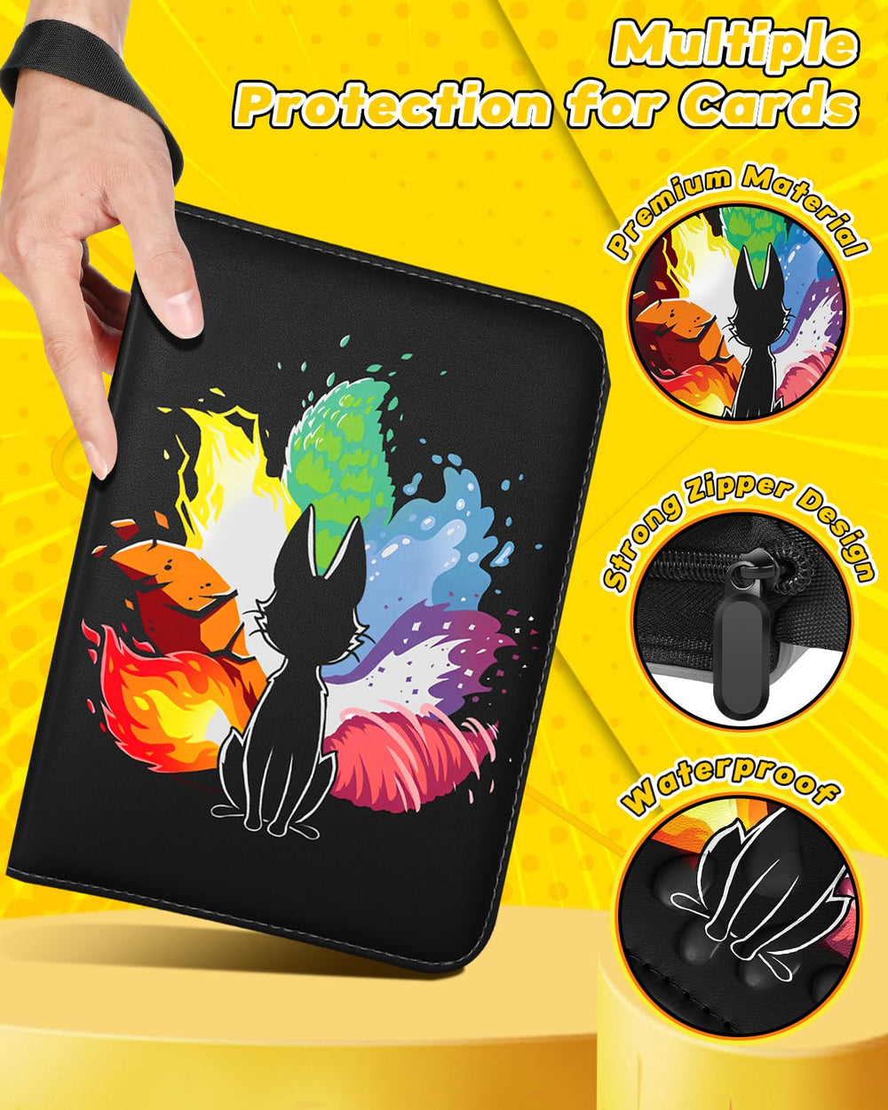 Gurgitat Colorful Fox design adds personality while organizing trading card collection