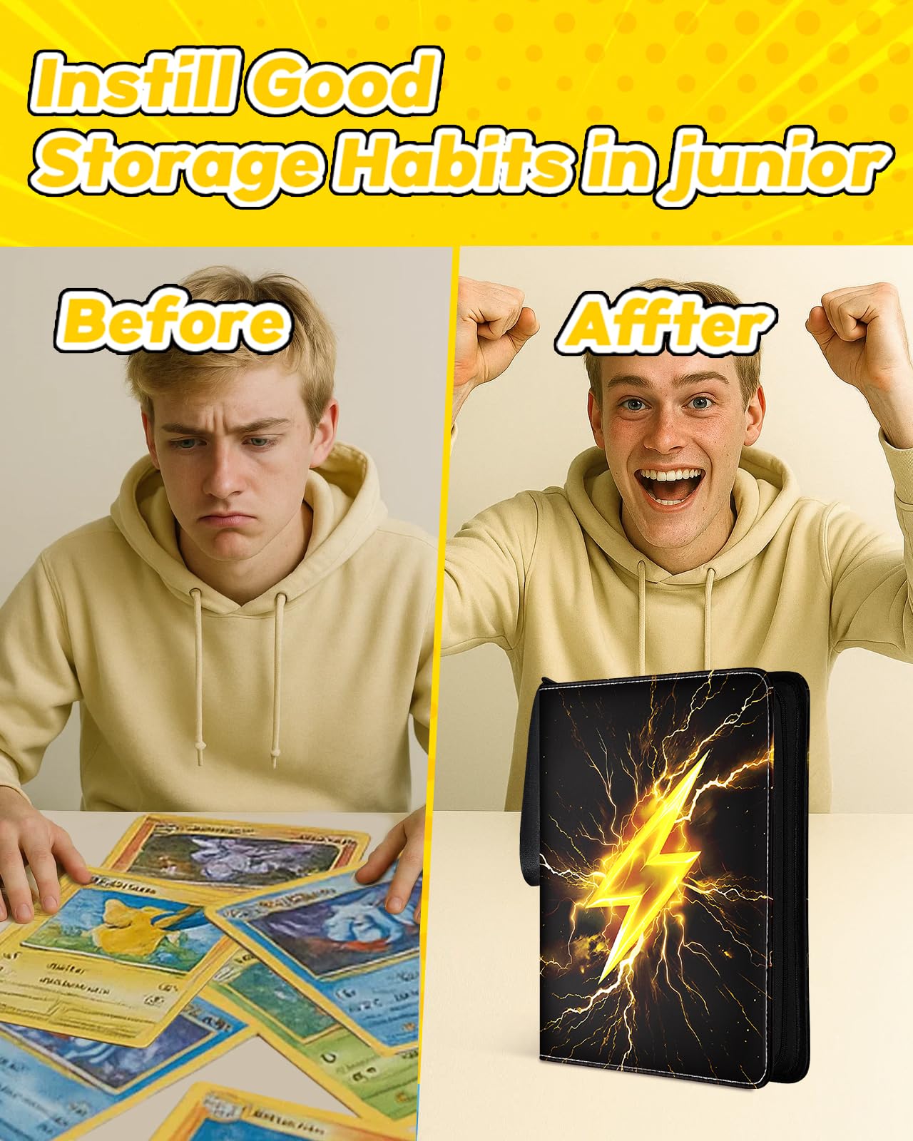 Gurgitat interior pages provide easy detachment and organization of cards