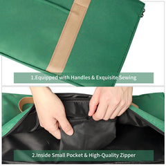Green carrying bag for easy, portable game nights