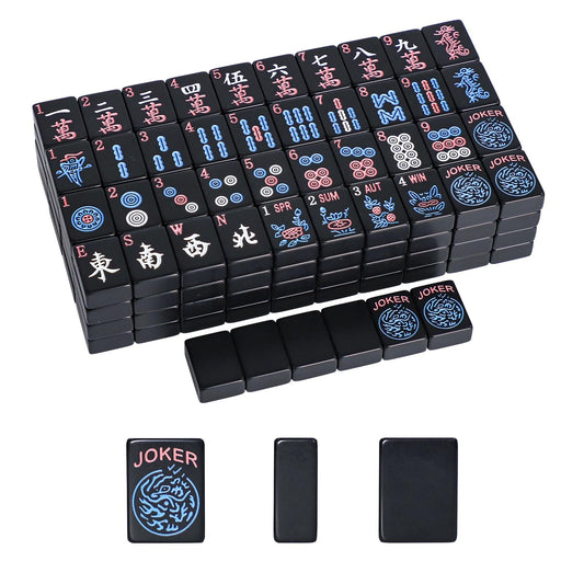 GUSTARIA American Mahjong tiles on tabletop, compact 1.2-inch size for easy gameplay