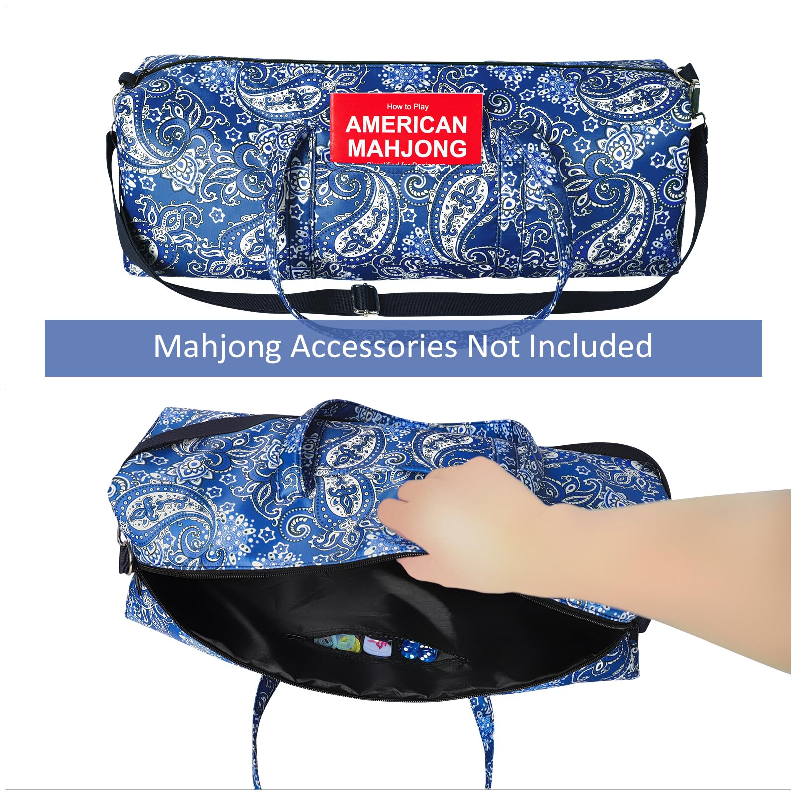 GUSTARIA mahjong bag interior padding protects racks and pushers during transport