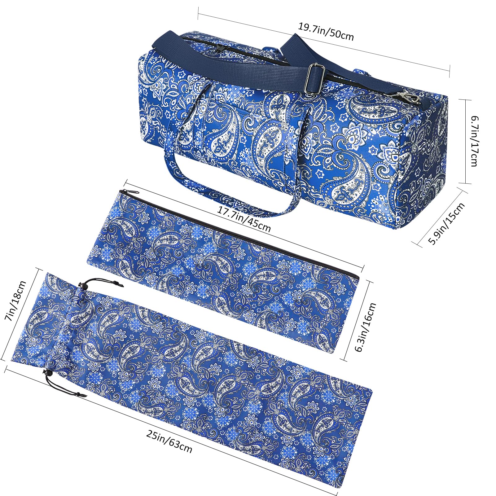 GUSTARIA mahjong bag side view highlights lightweight design for travel