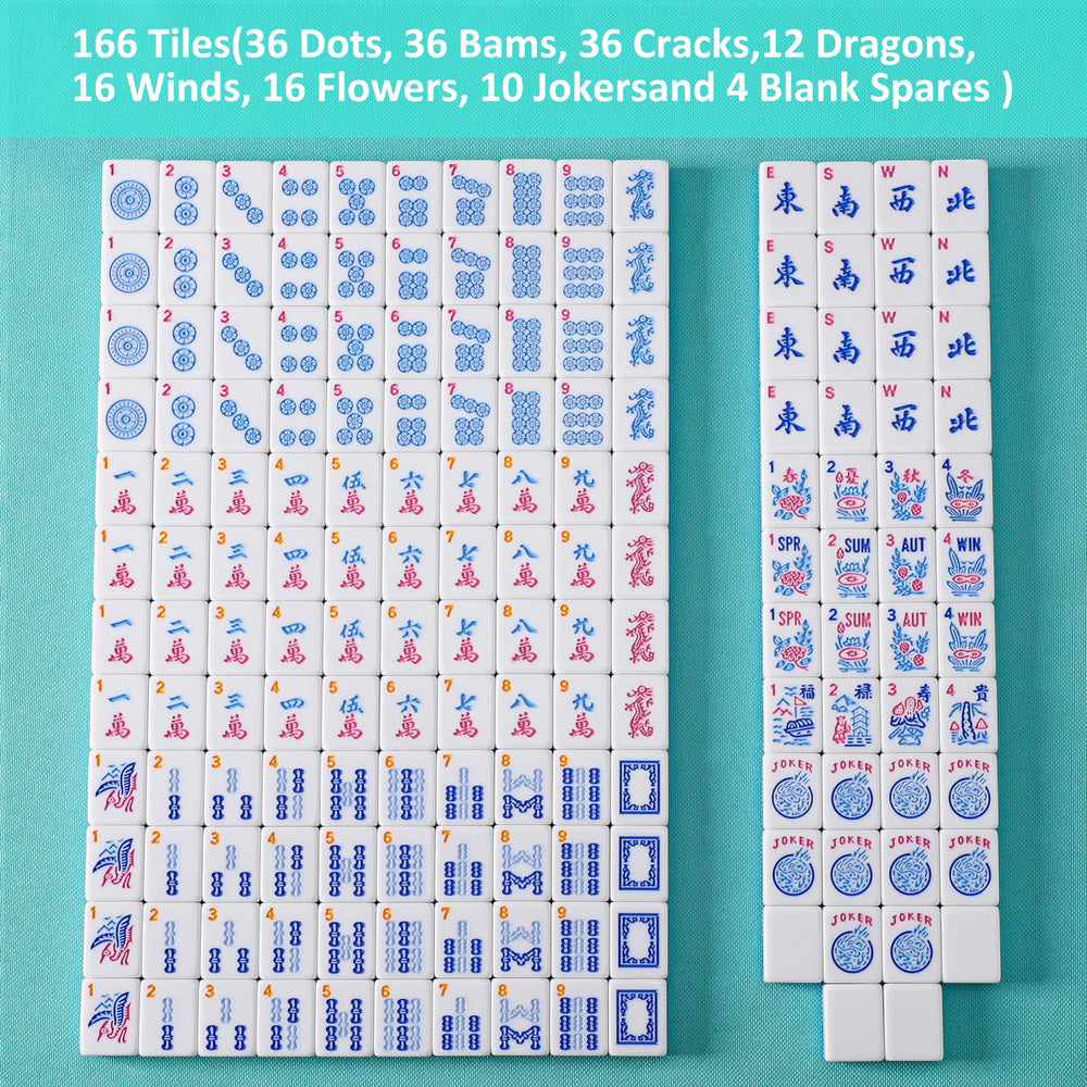 GUSTARIA blue carrying case provides a lightweight, tear-resistant home for your mahjong gear.