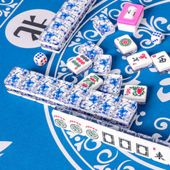GUSTARIA Mahjong Mat fits square tables for versatile use.