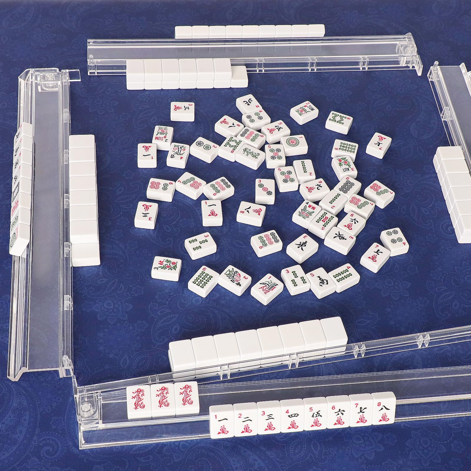GUSTARIA Mahjong rack-pusher portable compact design for travel games
