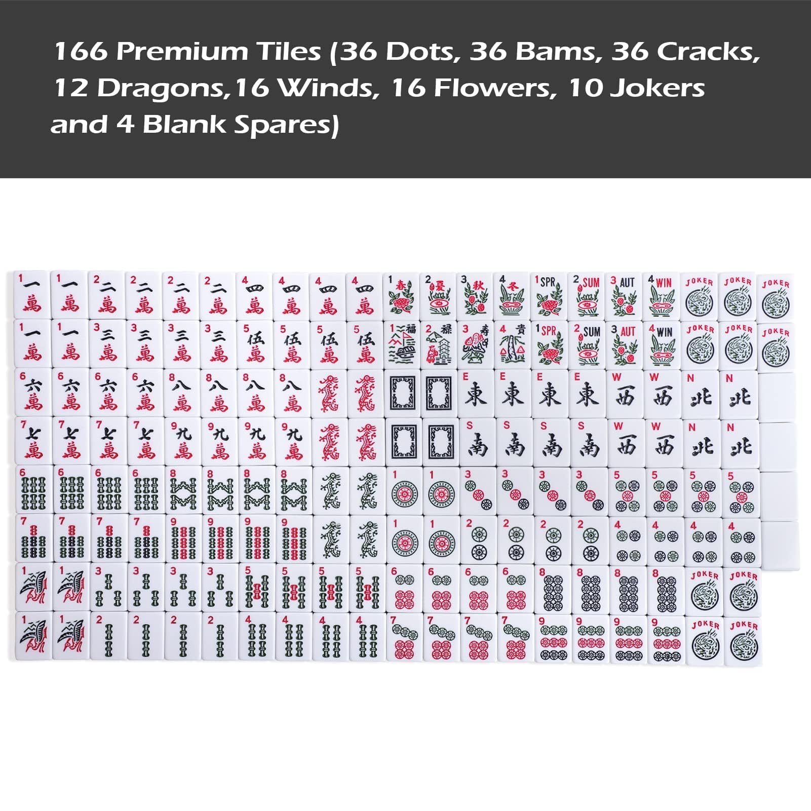 GUSTARIA complete mahjong set in a compact, travel-ready soft bag.