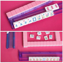 GUSTARIA Mahjong tiles include jokers and blank tiles in pink for replenishment