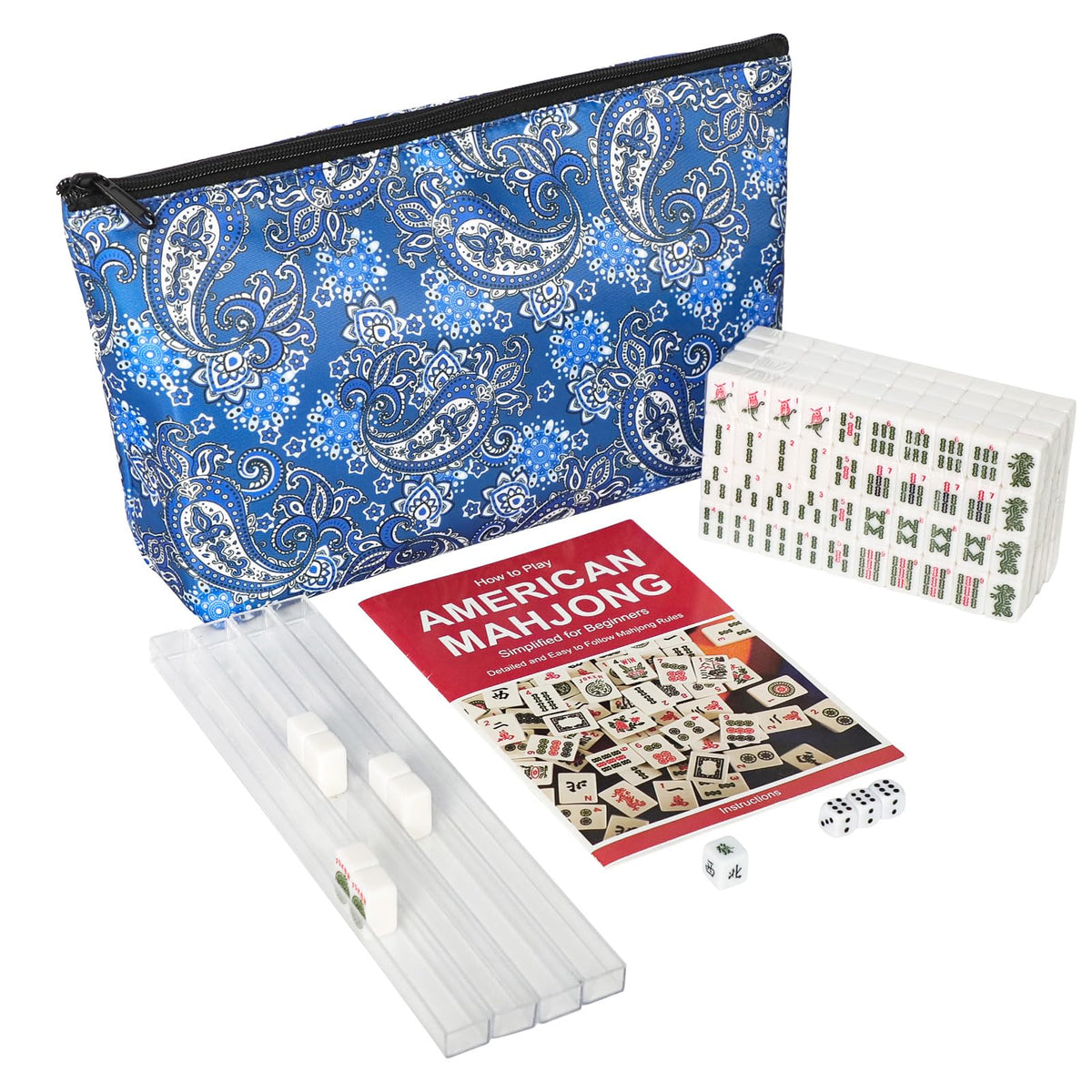 GUSTARIA mini mahjong tiles close-up with engraved numbers for easy play