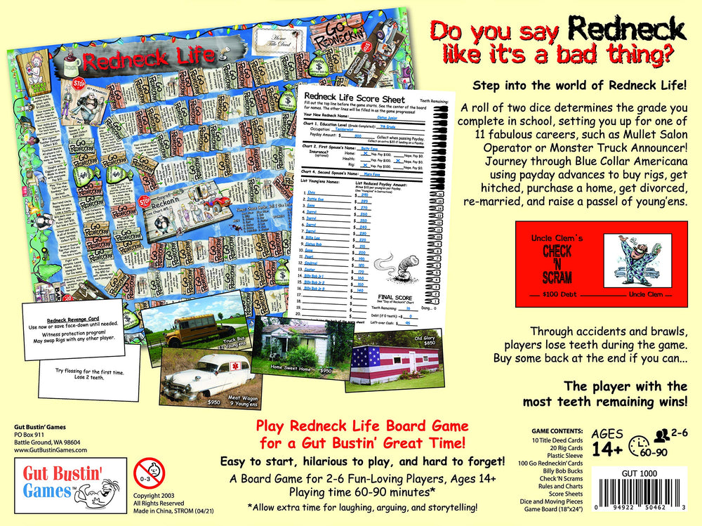 Gut Bustin' Games Redneck Life career options inspire playful roleplay and imagination.