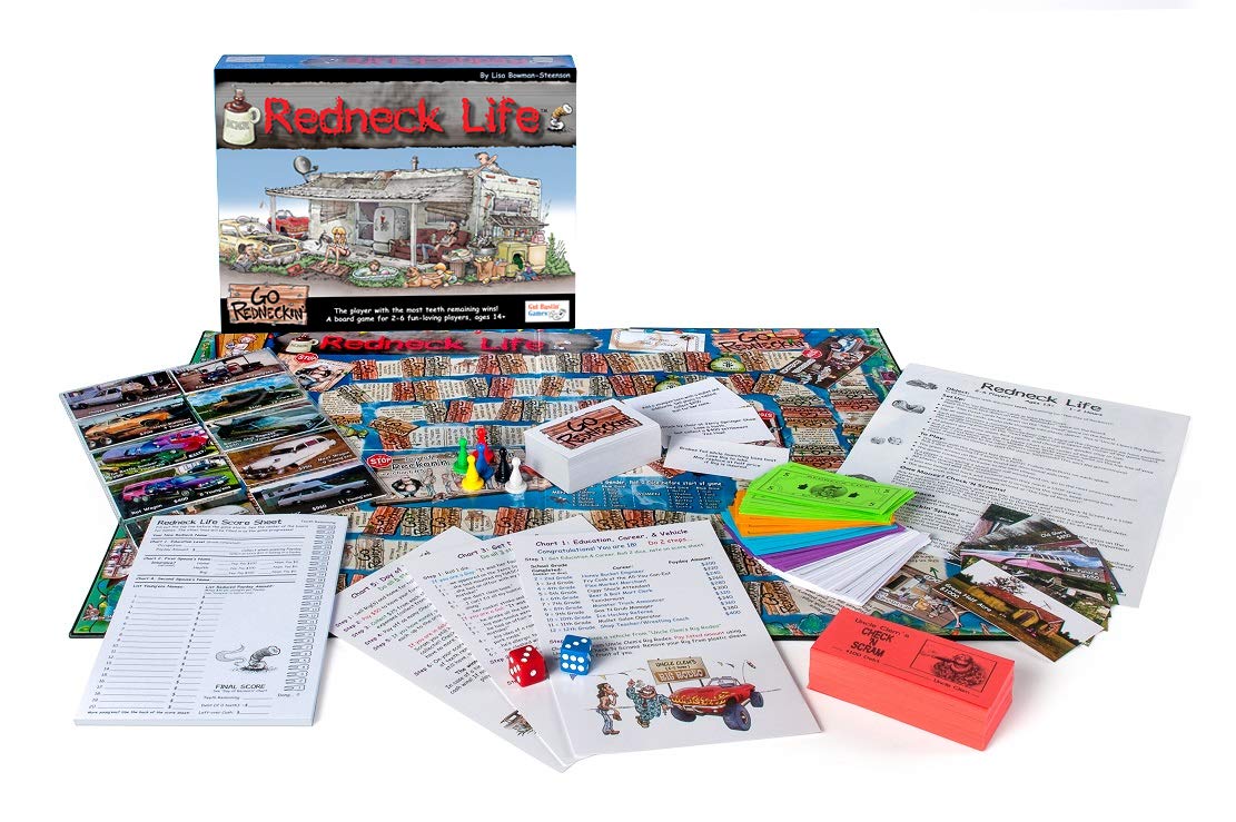 Gut Bustin' Games Redneck Life dice roll captures luck and strategy during rounds.