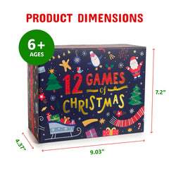 Gutter Games 12 Games of Christmas – Family Game Night Pack for All Ages | Hilarious Holiday Party Games