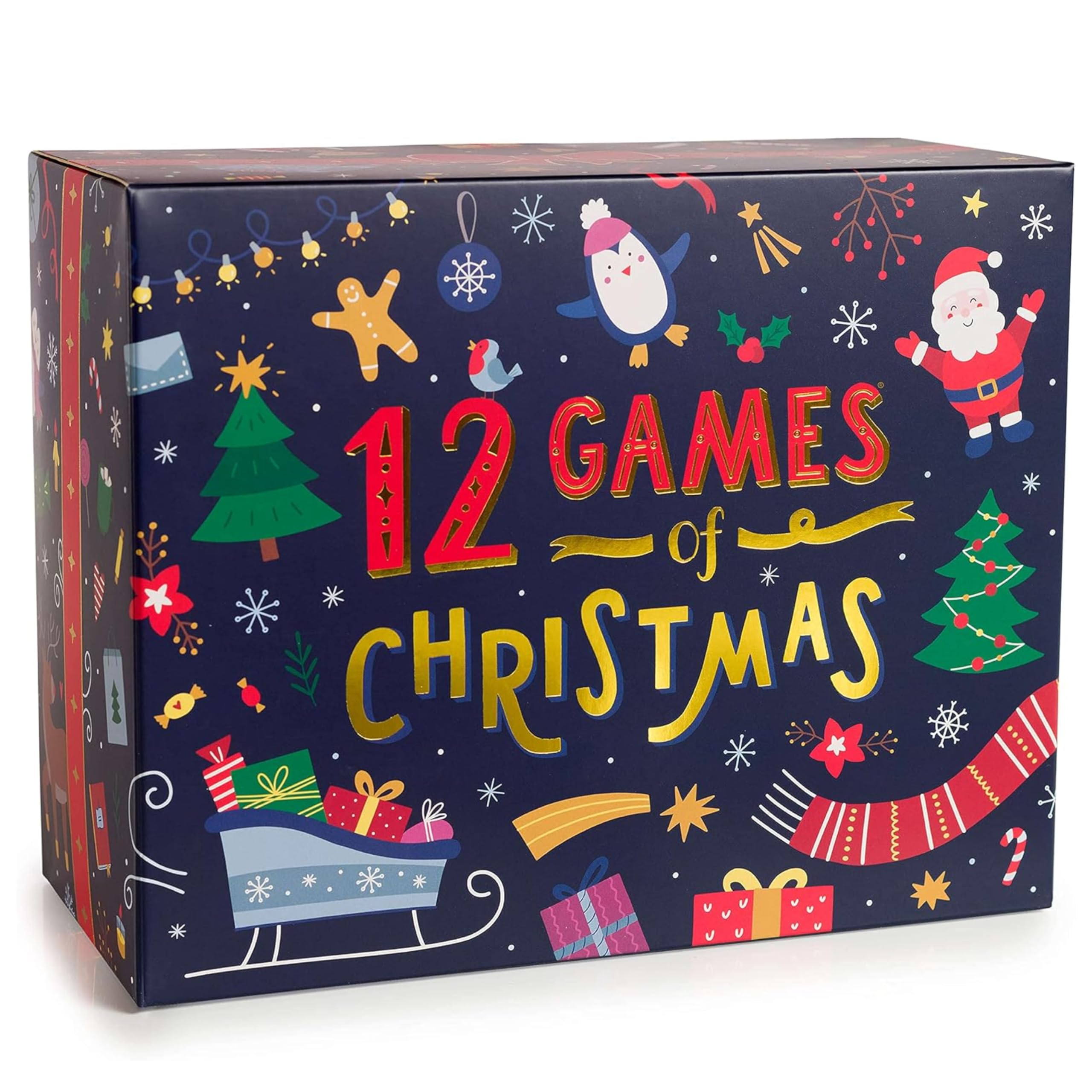 Gutter Games 12 Games of Christmas – Family Game Night Pack for All Ages | Hilarious Holiday Party Games