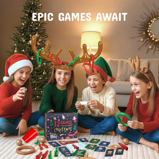 Gutter Games 12 Games of Christmas – Family Game Night Pack for All Ages | Hilarious Holiday Party Games